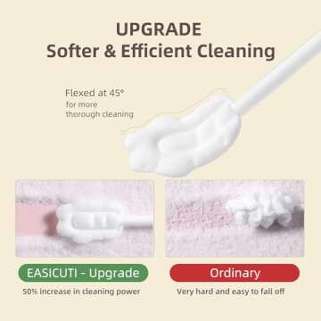 EASICUTI Upgrade Baby Tongue Cleaner, 52PCS Newborn Baby Toothbrush, Baby Oral Cleaner, Disposable Infant Toothbrush Baby Mouth Cleaner, Gum Cleaner Stick Dental Care for 0-36M+ 2 Finger Toothbrush