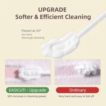 EASICUTI Upgrade Baby Tongue Cleaner, 52PCS Newborn Baby Toothbrush, Baby Oral Cleaner, Disposable Infant Toothbrush Baby Mouth Cleaner, Gum Cleaner Stick Dental Care for 0-36M+ 2 Finger Toothbrush