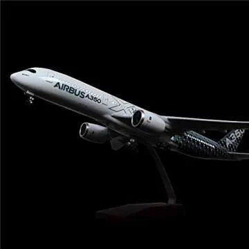24-Hours 18” 1:142 Airplane Model Aisbus 350 XWB Plane Model with LED Light(Touch or Sound Control) for Decoration or Gift