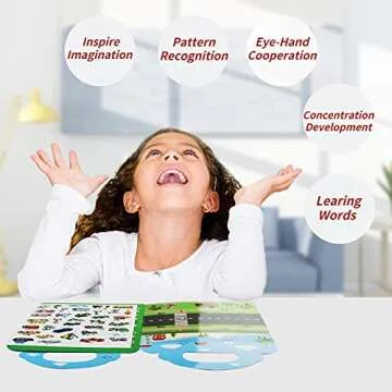 Interactive Reusable Sticker Book for Kids 3-8 Years Old