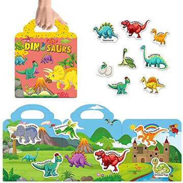 Interactive Reusable Sticker Book for Kids 3-8 Years Old