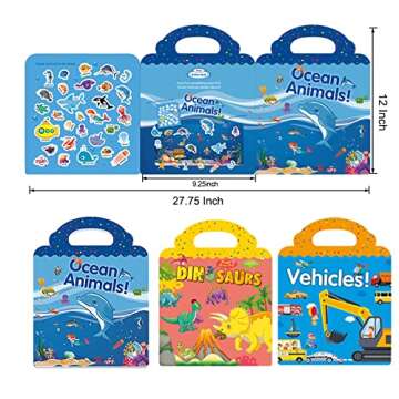 Interactive Reusable Sticker Book for Kids 3-8 Years Old