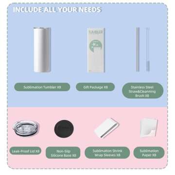 Custom MURRICON Sublimation Tumblers - 20 oz Insulated 8 Pack