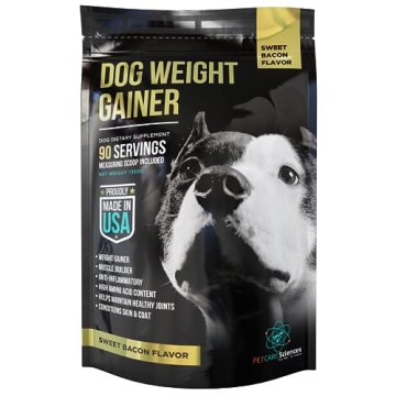 PET CARE Sciences Approx 90 Servings of Dog Weight Gainer - Weight Gain Supplements for Dogs - Canin...