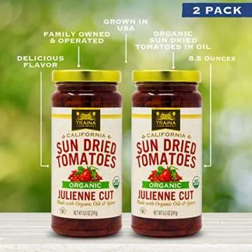 Organic Sun Dried Tomatoes - Premium Quality & Flavor