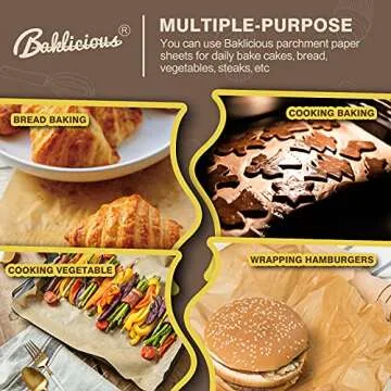 220 Pre-Cut Heavy Duty Parchment Baking Sheets - Baklicious