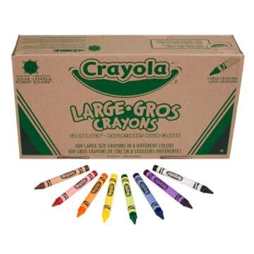 Crayola Crayon Classpack - 400ct (8 Colors), Large Crayons for Kids, Bulk School Supplies, Teacher C...