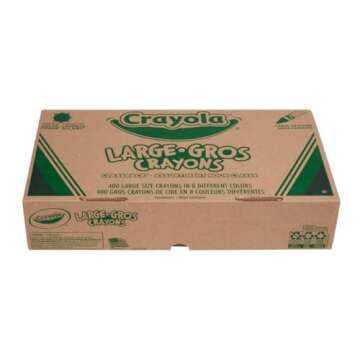 Crayola Crayon Classpack - 400ct (8 Colors), Large Crayons for Kids, Bulk School Supplies, Teacher Classroom Must Have, 3+