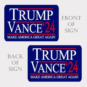 Trump JD Vance 2024 Yard Sign for Conservatives
