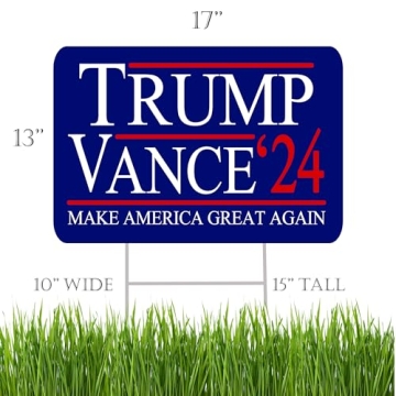 Trump JD Vance 2024 Yard Sign for Conservatives