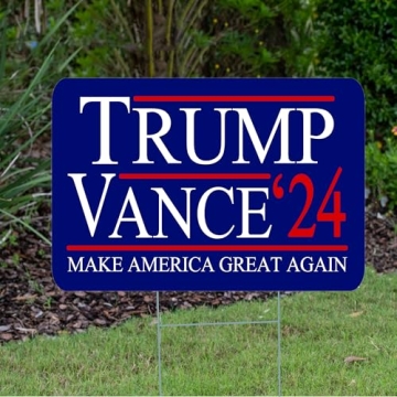 Trump JD Vance 2024 Yard Sign for Conservatives