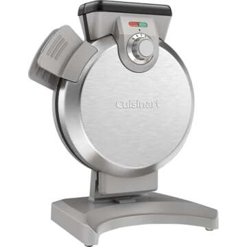 Cuisinart WAF-V100 Vertical Belgian Waffle Maker, Stainless Steel - (Renewed)