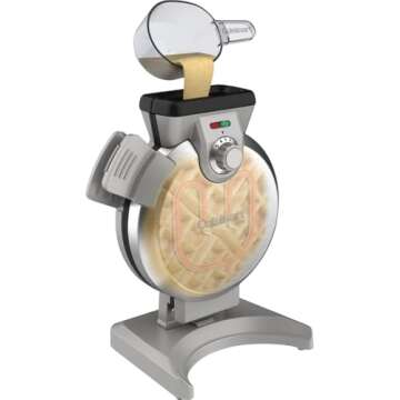 Cuisinart WAF-V100 Vertical Belgian Waffle Maker, Stainless Steel - (Renewed)