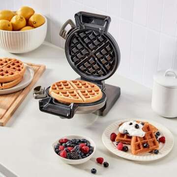 Cuisinart WAF-V100 Vertical Belgian Waffle Maker, Stainless Steel - (Renewed)