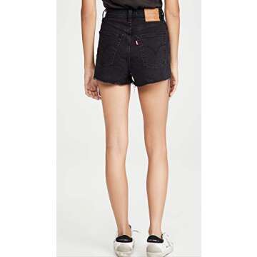 Levi's Women's Premium Ribcage Shorts, Black Lake, 26
