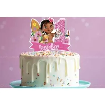 Personalized Baby Moana Cake Topper for Birthday Cakes