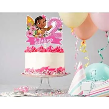 Personalized Baby Moana Cake Topper for Birthday Cakes