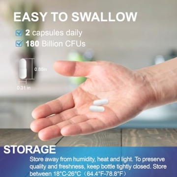 Best Probiotics Supplement for Digestive Health 180 Billion CFUs