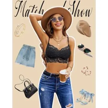 Avidlove Lace Bralette V Neck Sexy Camisole Top