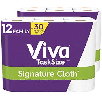 Viva Signature Cloth Paper Towels, 12 Family Rolls - 286 Count