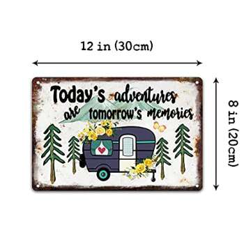 OCCdesign Rustic Camper Metal Tin Decor Sign Home RV Camper Accessories Wall Décor Gift Idea for Fr...