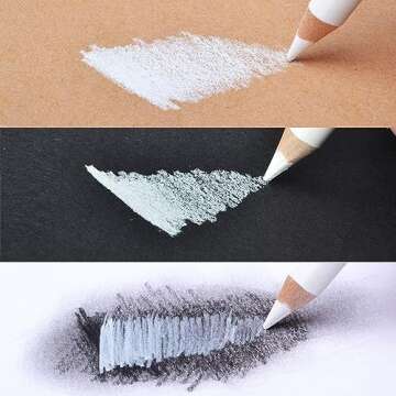 Heshengping 6 Black 6 White oil color pencils coloring drawing pencil oil-based wooden colored pencils for artists beginners artists, 12 pack