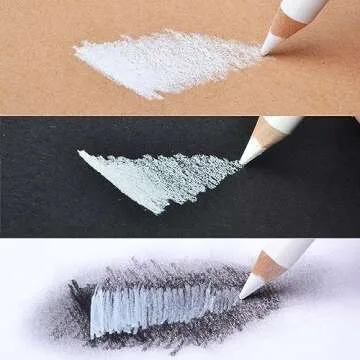 Heshengping 6 Black 6 White oil color pencils coloring drawing pencil oil-based wooden colored pencils for artists beginners artists, 12 pack