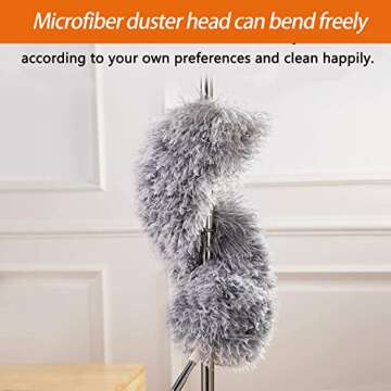Extendable Microfiber Duster for High Ceiling Cleaning