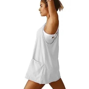 Womens Athletic Dress Hot Shot Mini Dress Tennis Workout Romper Dress, White, Small