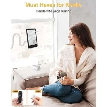 Multifunction Remote Page Turner for Kindle Paperwhite Reading and TikTok Scrolling, ADZERD Camera Camcorder Remote Controls, Wireless Page Turner Clicker for iPad iPhone Tablets - White