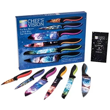 Cosmos Knife Set: 6-Piece Stainless Steel Kitchen Gift