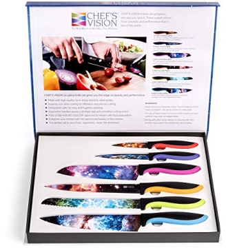 Cosmos Knife Set: 6-Piece Stainless Steel Kitchen Gift