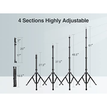 81-inch Elitehood Tripod with Gooseneck & Remote