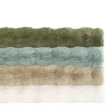 Cozy Ivory Faux Throw Blanket - Pine Cone Hill