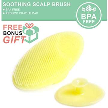 Wooden Baby Hair Brush - Healthcare and Grooming for Newborns & Toddlers, Ideal for Cradle Cap and Baby Registry by Little Tinkers World