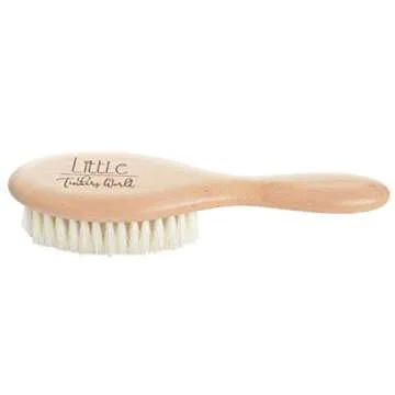 Wooden Baby Hair Brush - Healthcare and Grooming for Newborns & Toddlers, Ideal for Cradle Cap and Baby Registry by Little Tinkers World