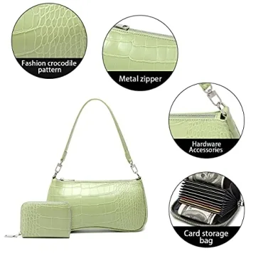 Lapsting 90s Trendy Green Shoulder Bag for Women