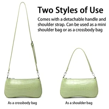 Lapsting 90s Trendy Green Shoulder Bag for Women