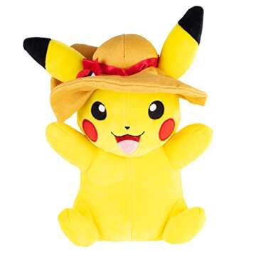 Pokemon 8" Pikachu Plush with Hat Accessory - Officially Licensed Limited Edition - Authentic Soft S...