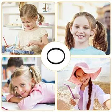 KUFUNG Elastic Hair Bands, 200 PCS Non-Slip Rubber Hair Ties for Girls, Soft Elastic Bands for Kid Hair Braids Hair