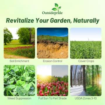 Outsidepride Gardenway Cover Crop Seeds - 5 lbs Nutrient-Rich Seed Mix for Soil Health Improvement &...