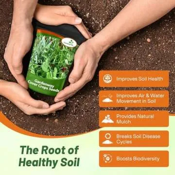 Outsidepride Gardenway Cover Crop Seeds - 5 lbs Nutrient-Rich Seed Mix for Soil Health Improvement & Home Gardens - Mixture of Triticale, Peas, Oats, Vetch, Annual Ryegrass, Crimson Clover