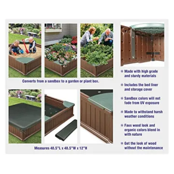 Badger Basket Woodland Sandbox & Planter for Kids Fun