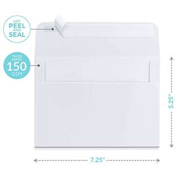 Premium 5x7 Self Seal Envelopes in Sturdy Box