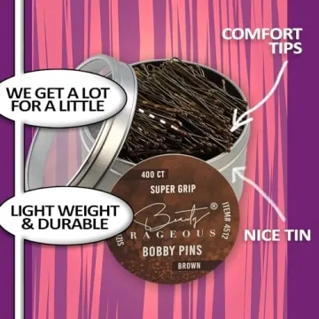 Super Grip Bobby Pins for All Hair Types - 400 Count