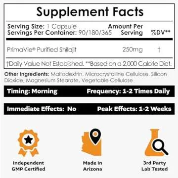 Nootropics Depot PrimaVie Shilajit Capsules | 250mg | 90 Count | Pure Ayurvedic Energy Boost