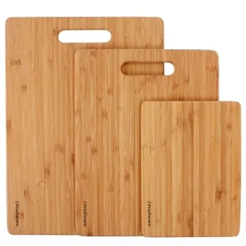 Eco-Friendly Bamboo Cutting Board Set - 3 Sizes, Knife Friendly