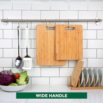 Eco-Friendly Bamboo Cutting Board Set - 3 Sizes, Knife Friendly