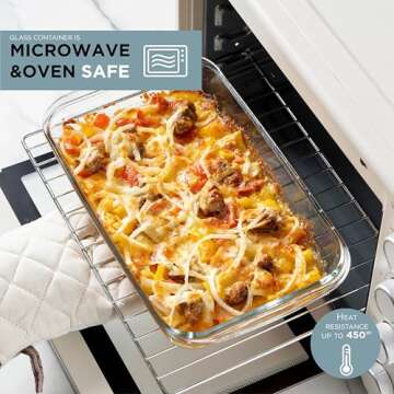 Cook With Color 8 PC Glass Baking Dish Set - Stylish & Durable