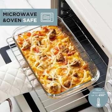 Cook With Color 8 PC Glass Baking Dish Set - Stylish & Durable